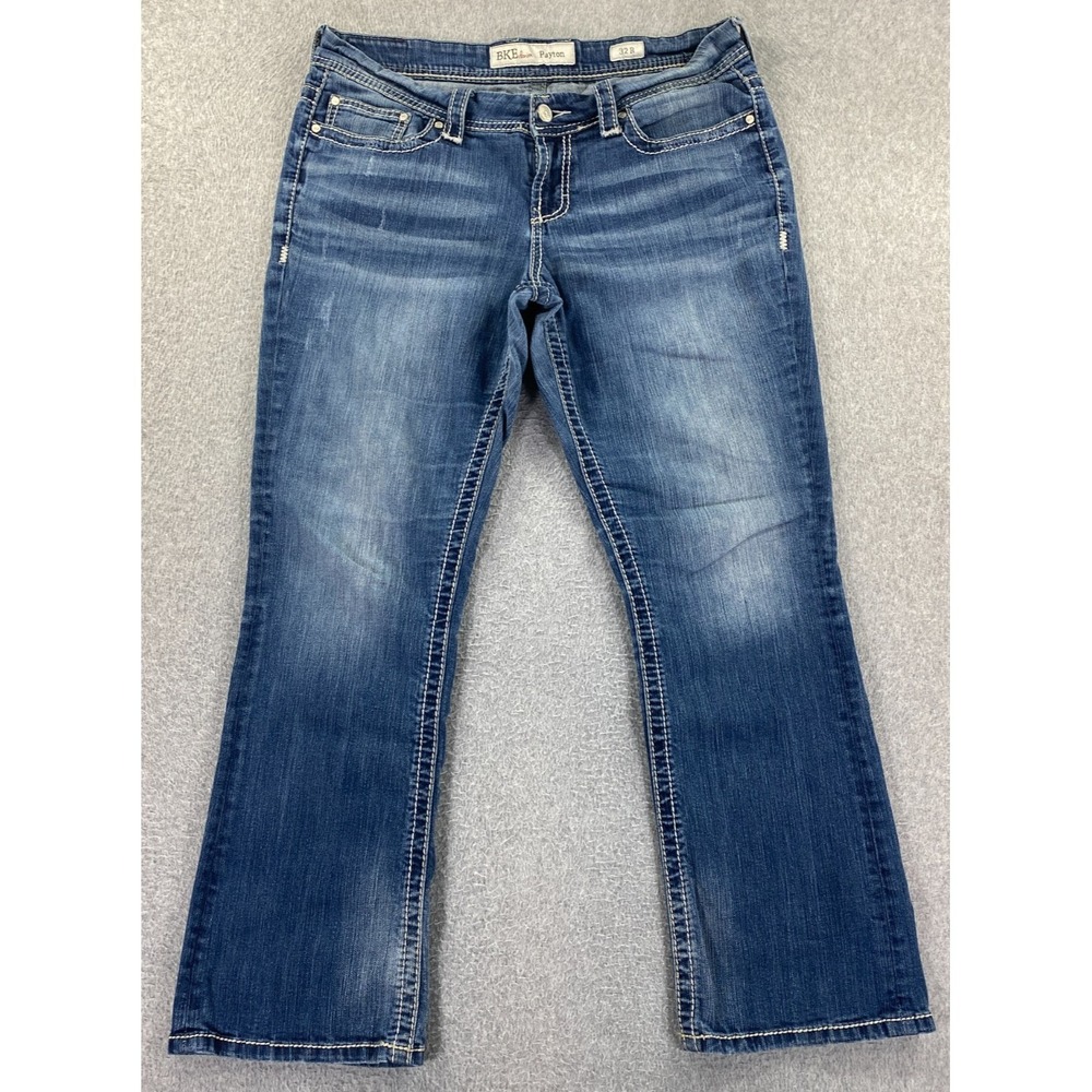 BKE Payton Jeans Women's 32R Boot Cut‎ Stretch Casual Faded Cowgirl (Fits 36x30)